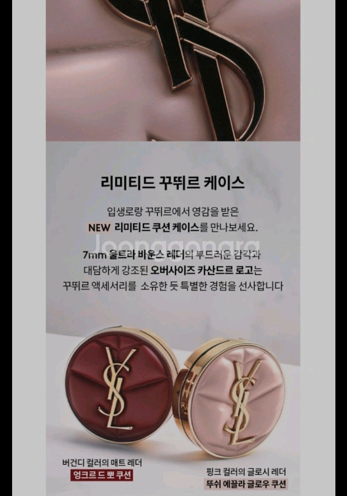 입생로랑 글로우 팩트 메쉬 쿠션 BR10 +입생로랑 빗--5