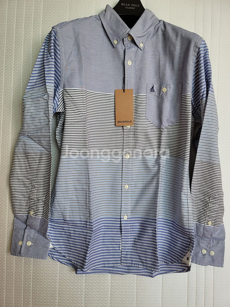 bean pole stripe 블럭긴팔 shirts--2