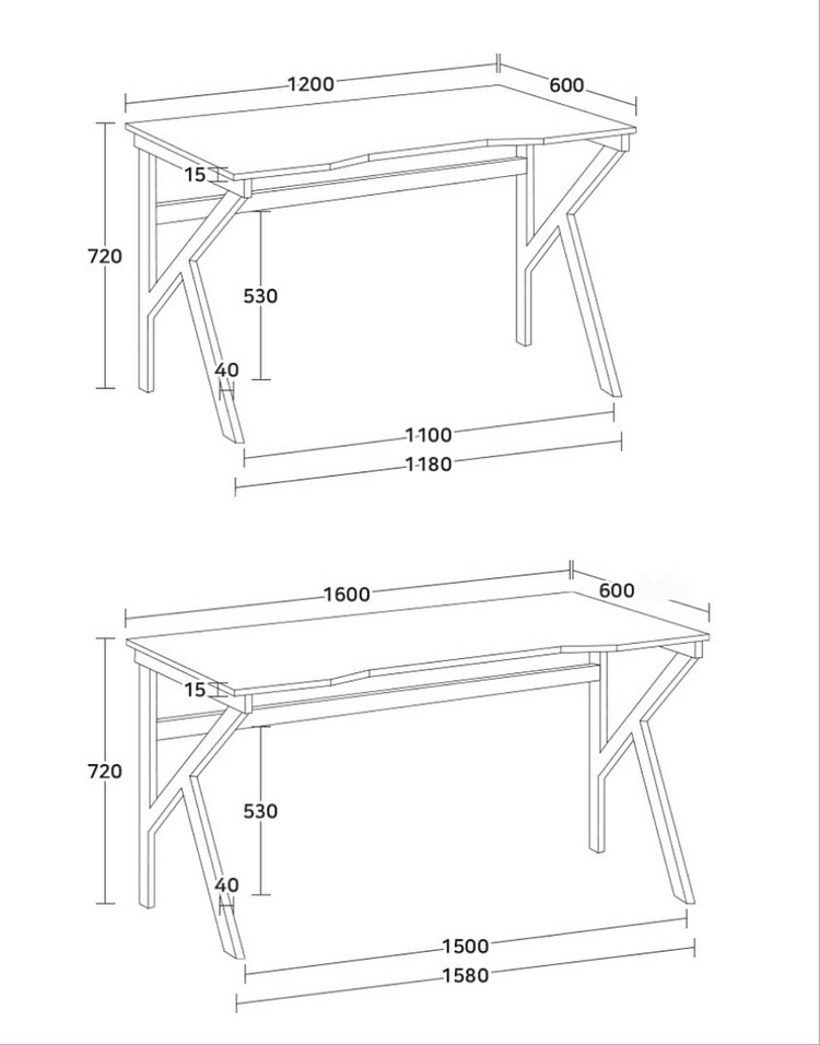 [사은품+무료배송]게이밍 책상 학생 철제 컴퓨터 테이블--9