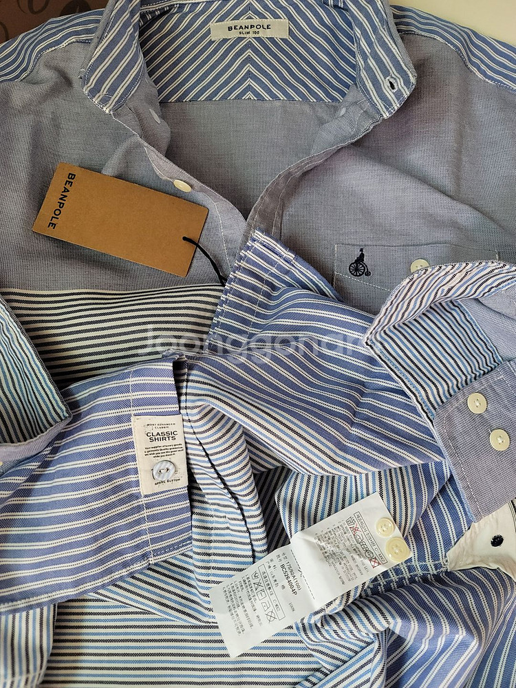 bean pole stripe 블럭긴팔 shirts--5