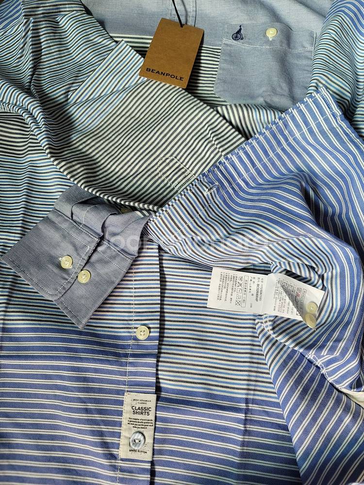 bean pole stripe 블럭긴팔 shirts--6