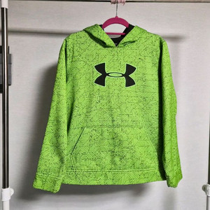 95~100)언더아머 형광 그린 패턴 후드티