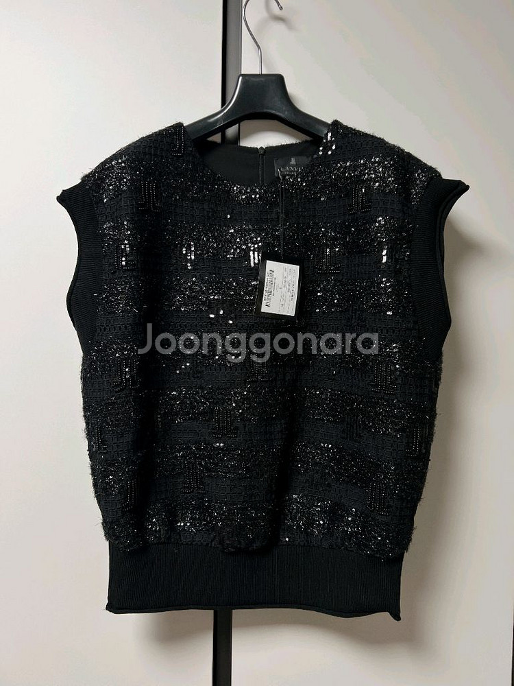 랑방컬렉션 비즈 스팽글 조끼--0