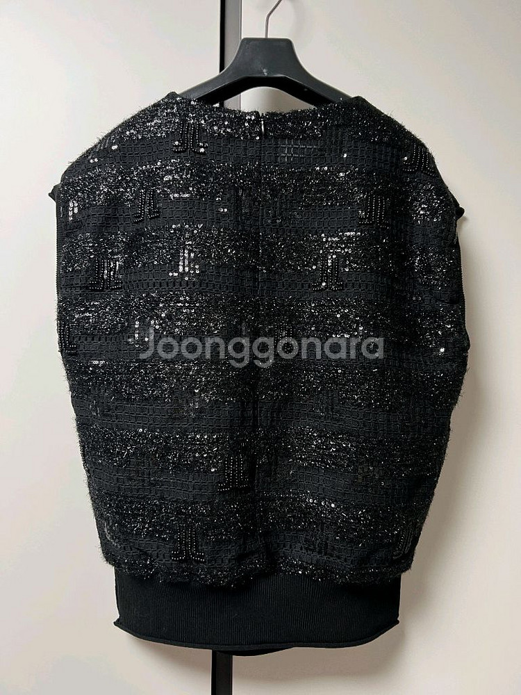 랑방컬렉션 비즈 스팽글 조끼--7