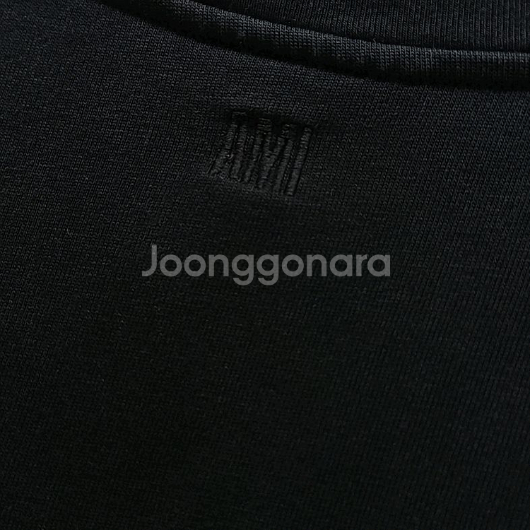 정품 아미 라운드 긴팔 티 남성 S 블랙 사랑봉봉--3