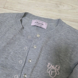 로라로라 버튼 슬림 가디건 그레이