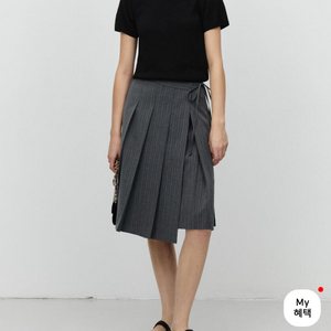 던스트 니트탑 블랙 미듐 1회 착용 HALF SLEEV