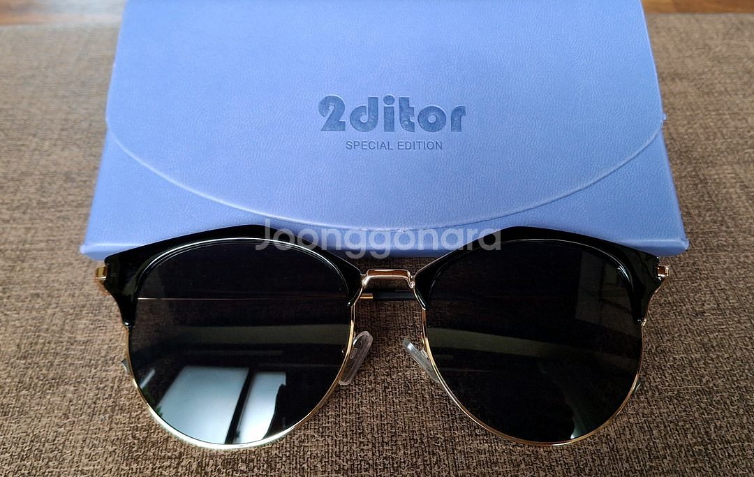 2ditor 다각형 하금테 소리조 선글라스--3
