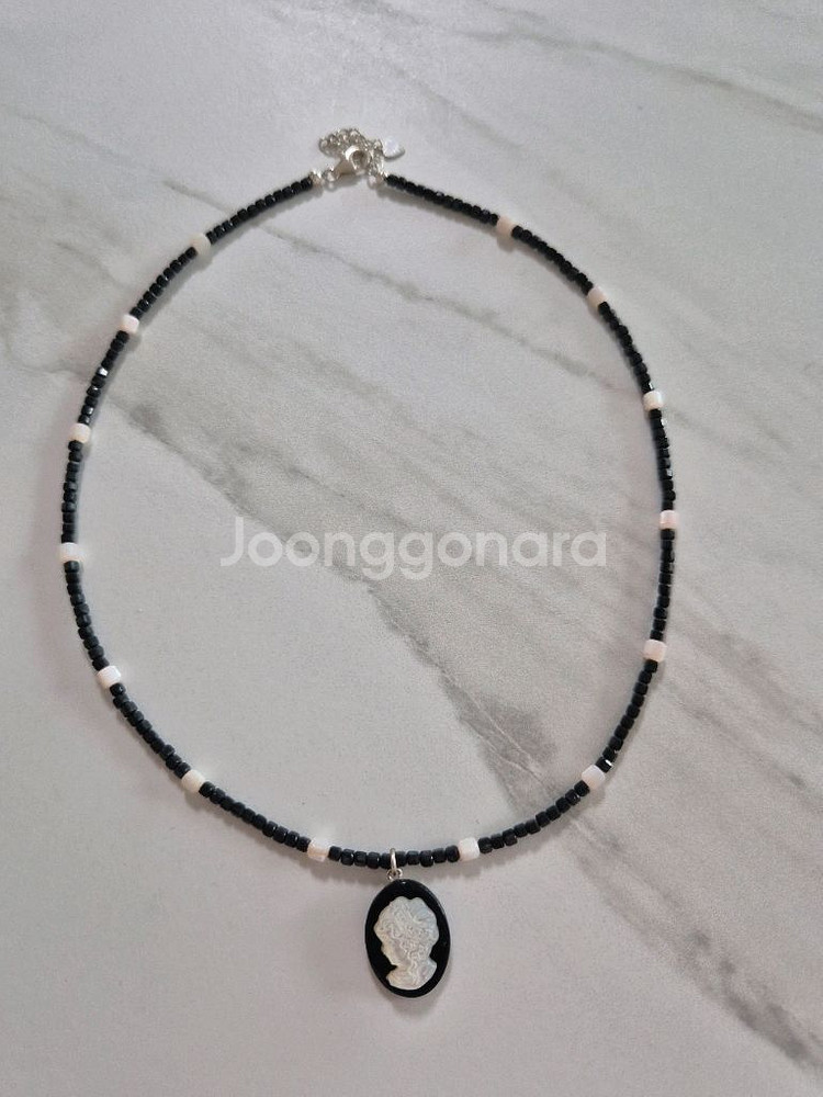 자개까메오 스피넬목걸이(새상품)--0