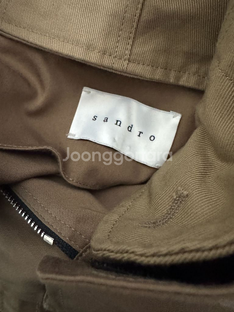정품!! 산드로옴므 sandro 트렌치 후드 롱 자켓--2