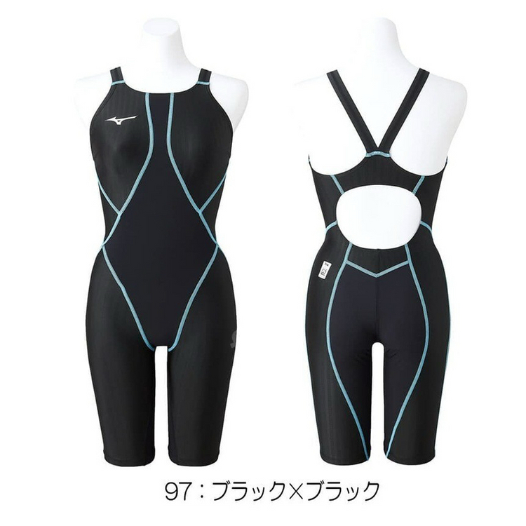 [새상품]미즈노 여성 반전신 수영복 블랙 XL--1