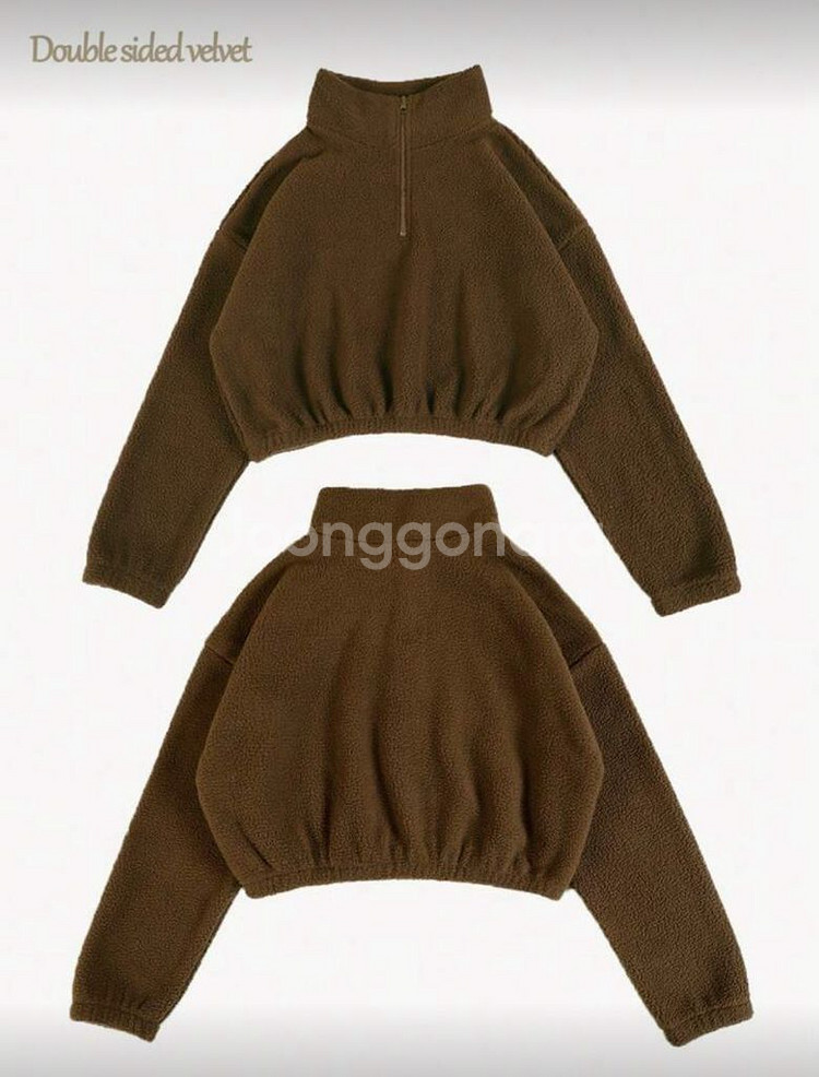 브라운 S사이즈 3피스 후리스 / 하이웨스트 레깅스 /--1