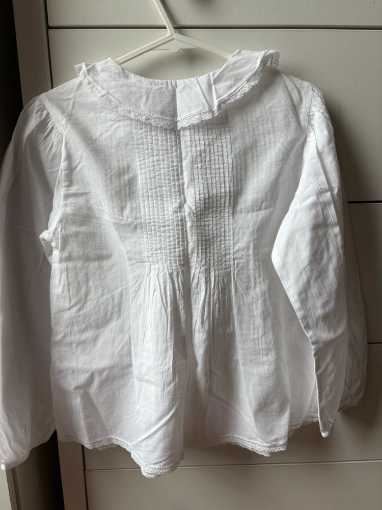 자라 흰색 레이스 블라우스 9세 새상품 이미지