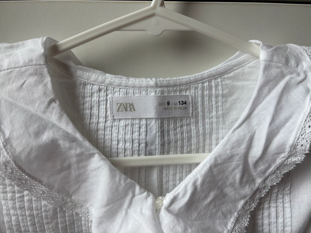 자라 흰색 레이스 블라우스 9세 새상품 이미지