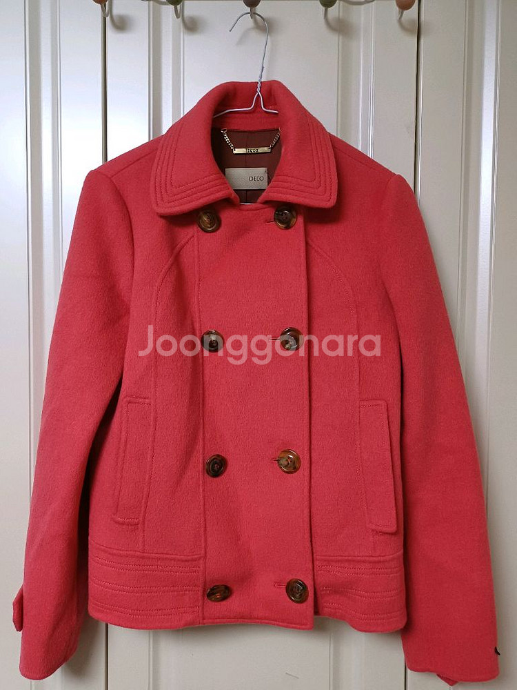 데코 앙고라모직 숏자켓55~66 더블버튼자켓--0
