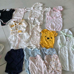 신생아~3개월 바디수트 및 의류 일괄