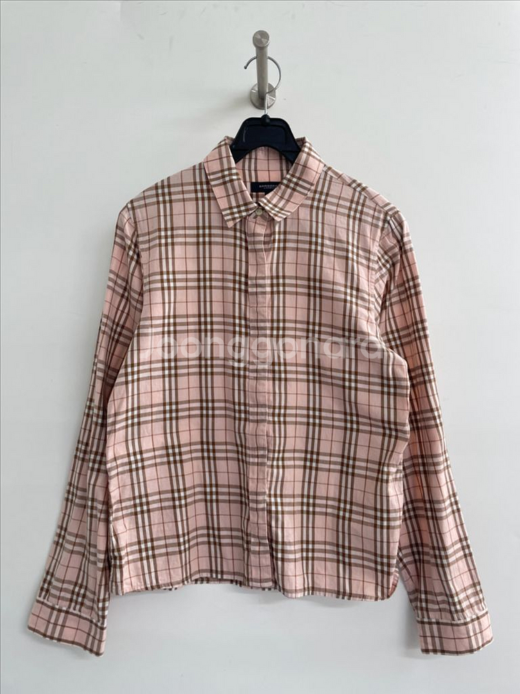 버버리 체크 셔츠(핑크)--0