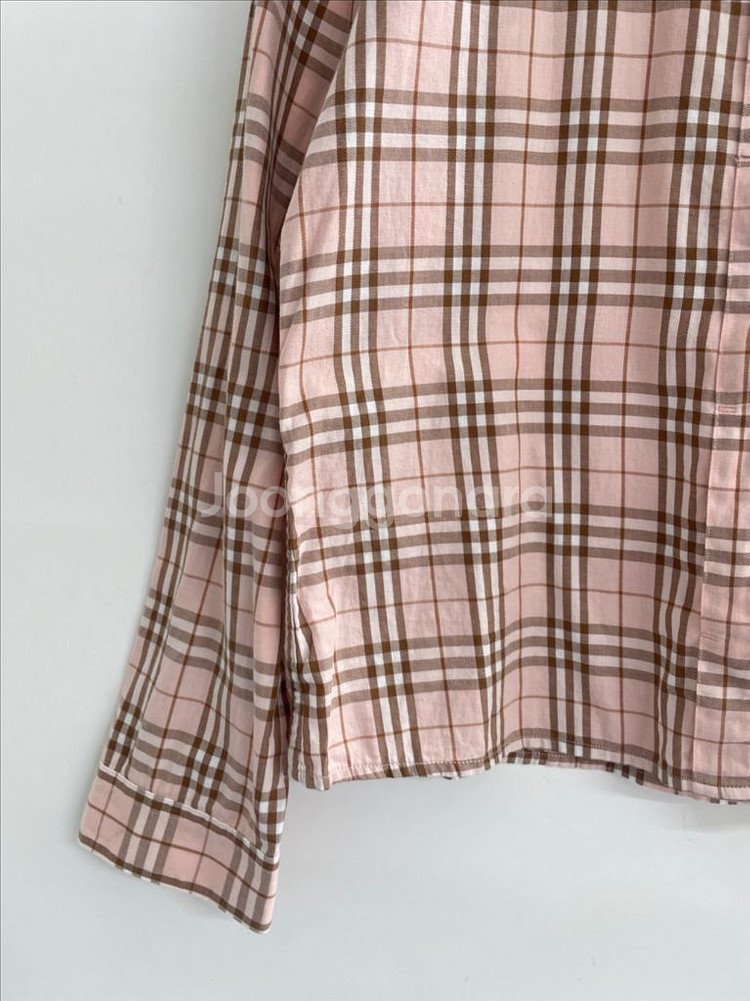 버버리 체크 셔츠(핑크)--4