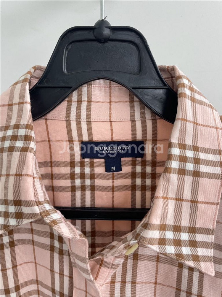 버버리 체크 셔츠(핑크)--5