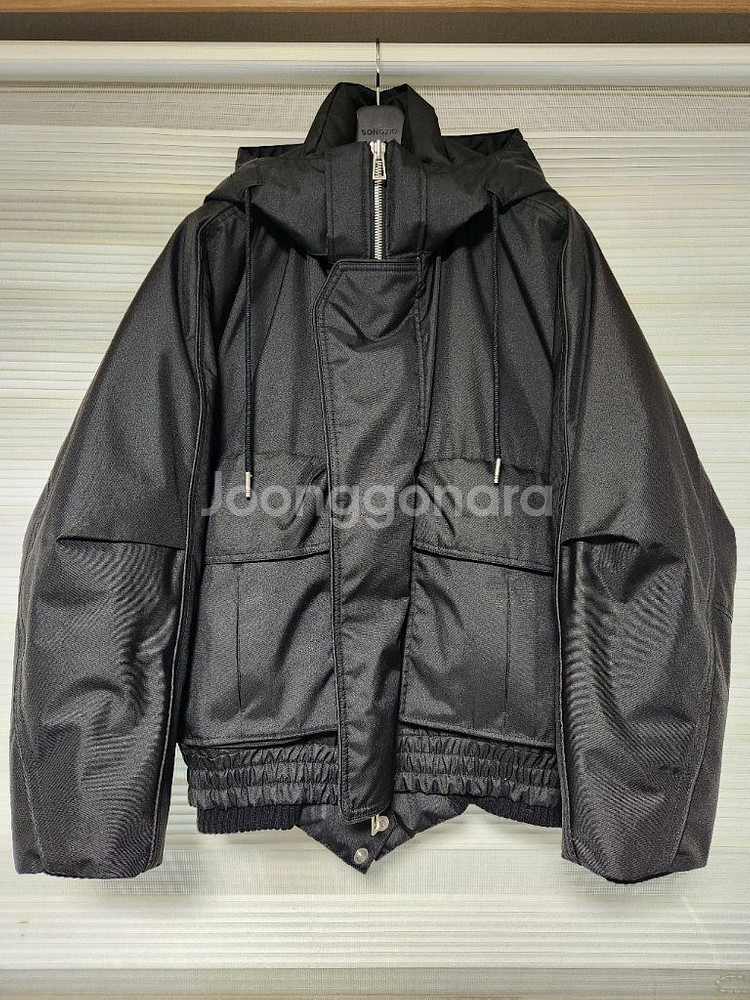 송지오옴므 SC30 후드 디터쳐블 돌먼 점퍼 패딩--6