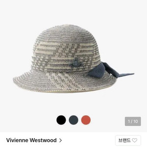 정품 비비안웨스트우드 서모 자카드 리본 모자