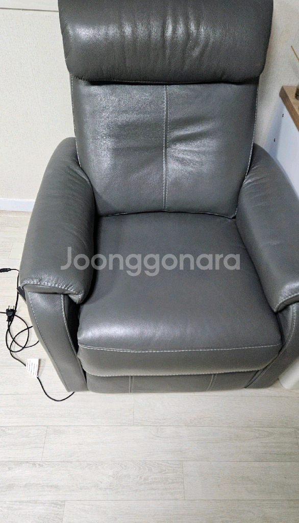 전동 리클라이너 가죽의자--1