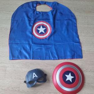 캡틴아메리카 코스튬 망또 방패 가면