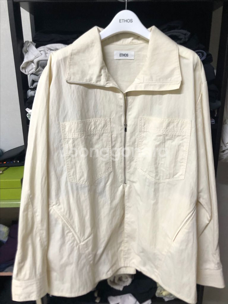 에토스 하프집업셔츠 아이보리--2