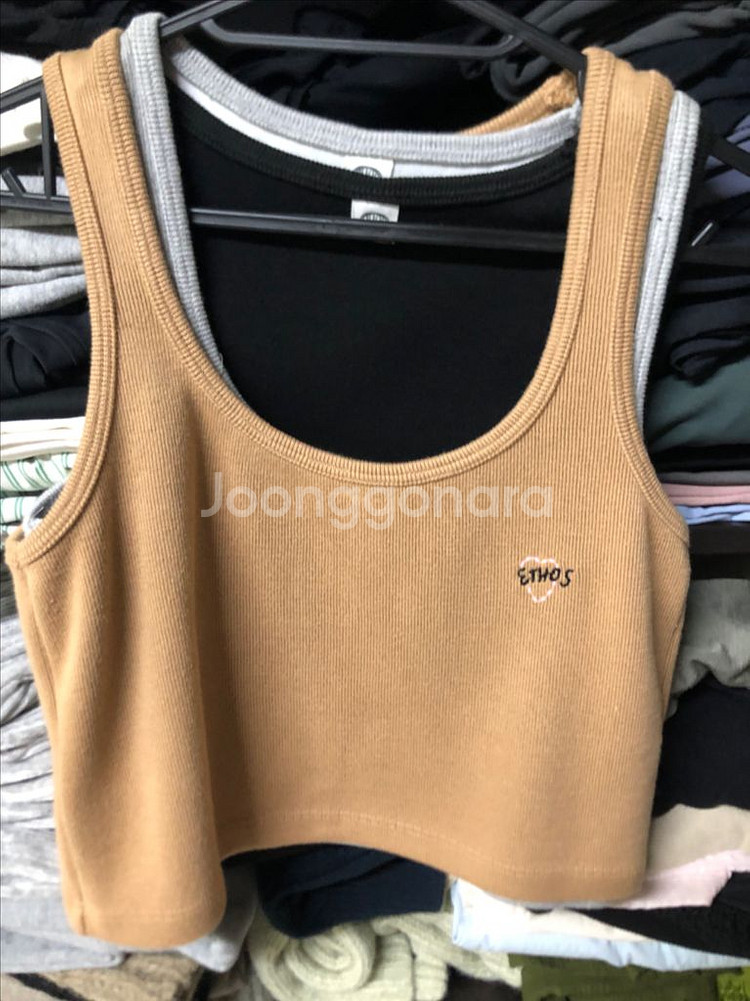 에토스 크롭나시티 블랙/그레이/카멜 set--7