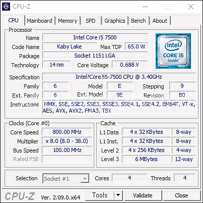 i5-7500 + h110m 세트 우체국택포--1