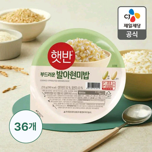 햇반 210G72개골라담기36개X2박스발아현미밥,흑미밥