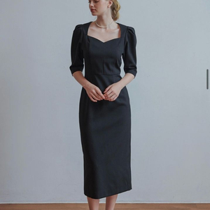 리엘 베이스 클래식 블랙 드레스 원피스 m 하객룩 하객