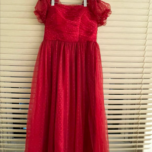 레드 웨딩촬영드레스