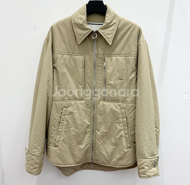 정품 우영미 23fw 나일론 패딩 점퍼 베이지 50사이--0