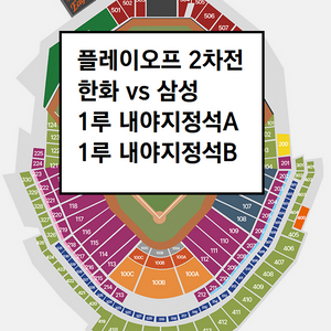 플레이오프 2차전 한화이글스 삼성 1루 내야지정석A,B