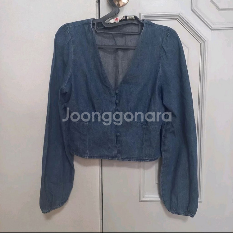 리바이스 소피아 버튼 데님 블라우스 S--0