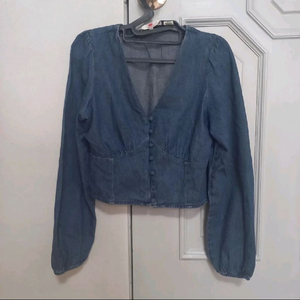 리바이스 소피아 버튼 데님 블라우스 S