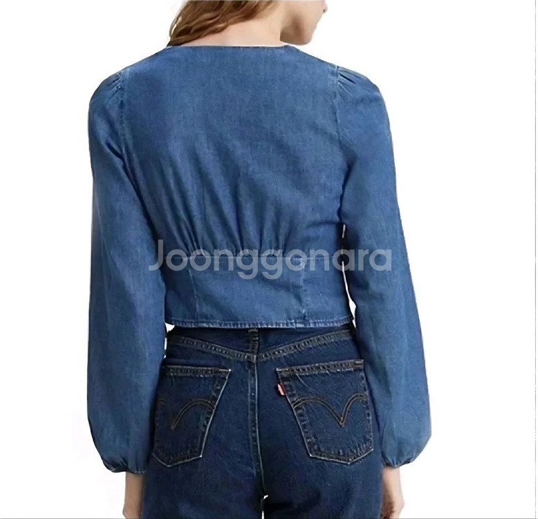 리바이스 소피아 버튼 데님 블라우스 S--2