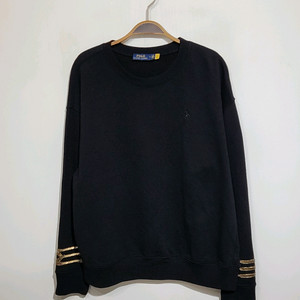 (L) 랄프로렌 폴로 맨투맨 블랙 로고 스웨트 티셔츠