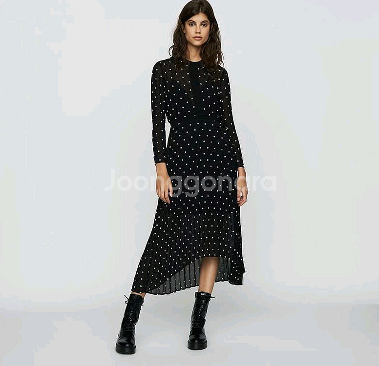 마쥬 데이지 자수 원피스--0