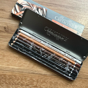 크레타칼라 연필 콘테 6색 세트 오일타입