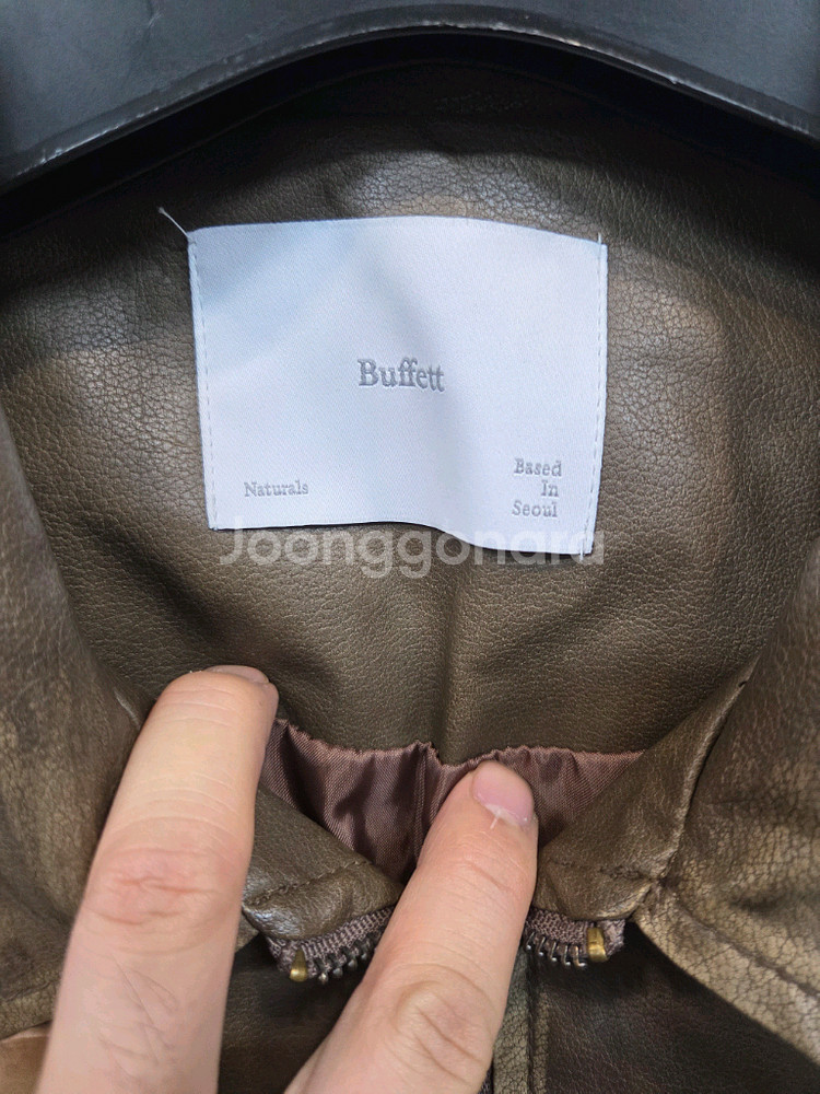 빈티지 가먼츠 워싱 투웨이 레더 자켓 L--2