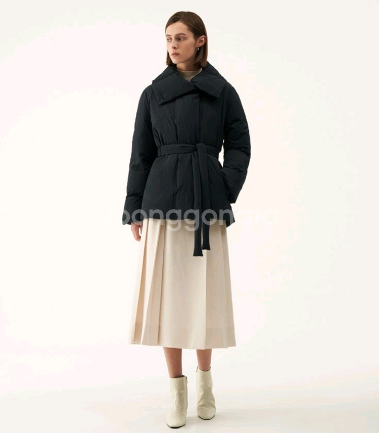 메비(메르시비앙) 시티 하프 패딩 블루뉘--1