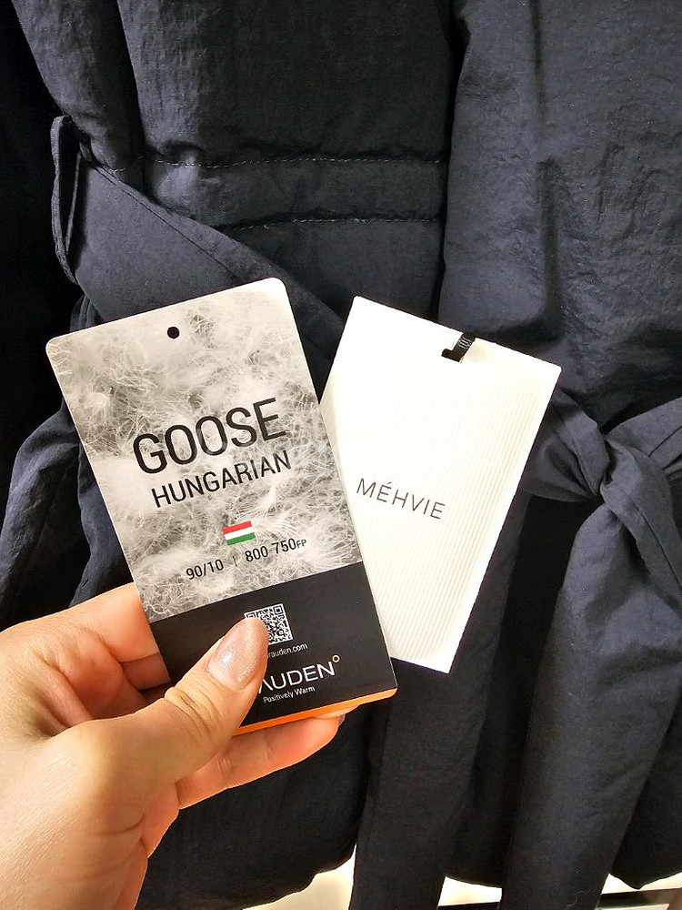 메비(메르시비앙) 시티 하프 패딩 블루뉘--7