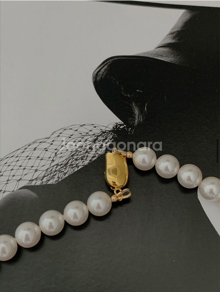 데일리룩*피코먼트 진주목걸이 8mm 18k도금--1