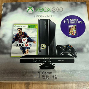 XBOX360 슬림 250GB 키넥트 피파 박스풀세트