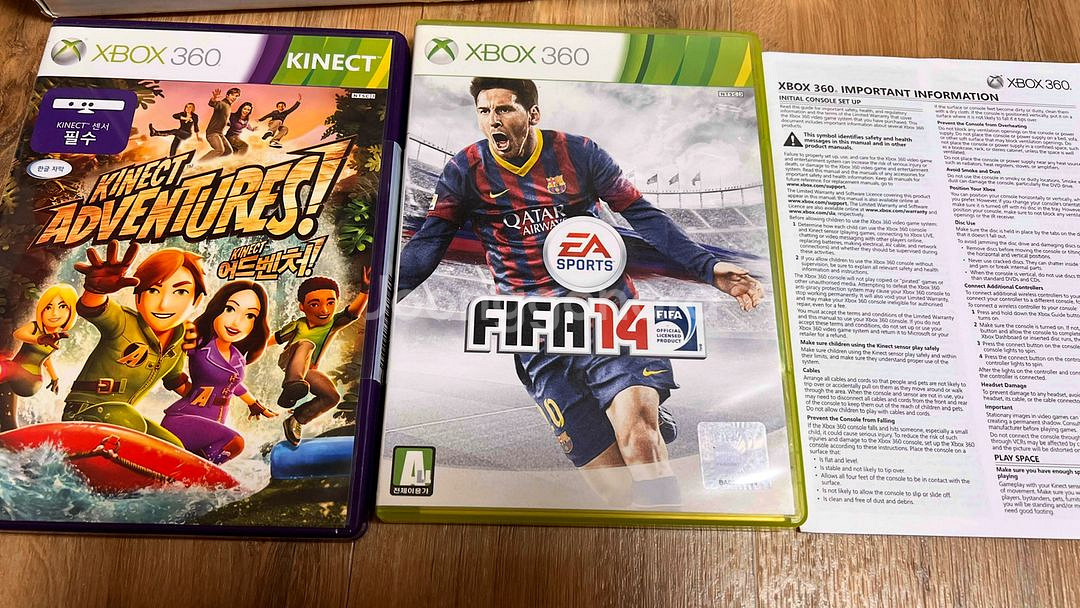 XBOX360 슬림 250GB 키넥트 피파 박스풀세트--4