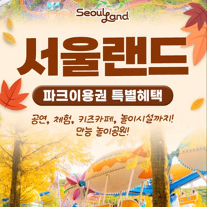 서울랜드 평일 종일권 3장