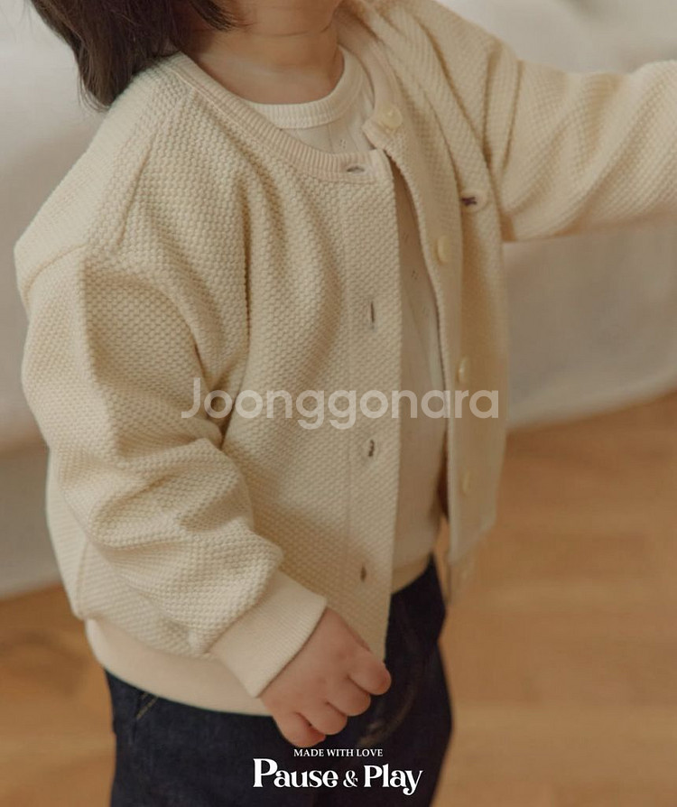 퍼즈앤플레이 아기 논페이드 데님 & 가디건--9
