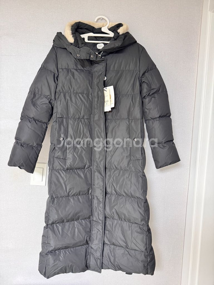 DEWL 듀엘 밍크 포인트 후드 롱 구스 다운 새상품--0